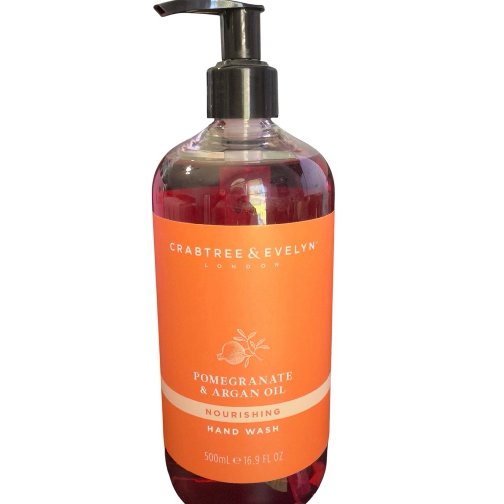 Crabtree and Evelyn Pomegranate & Argan Oil Nourishing Hand Wash Soap 16.9 oz